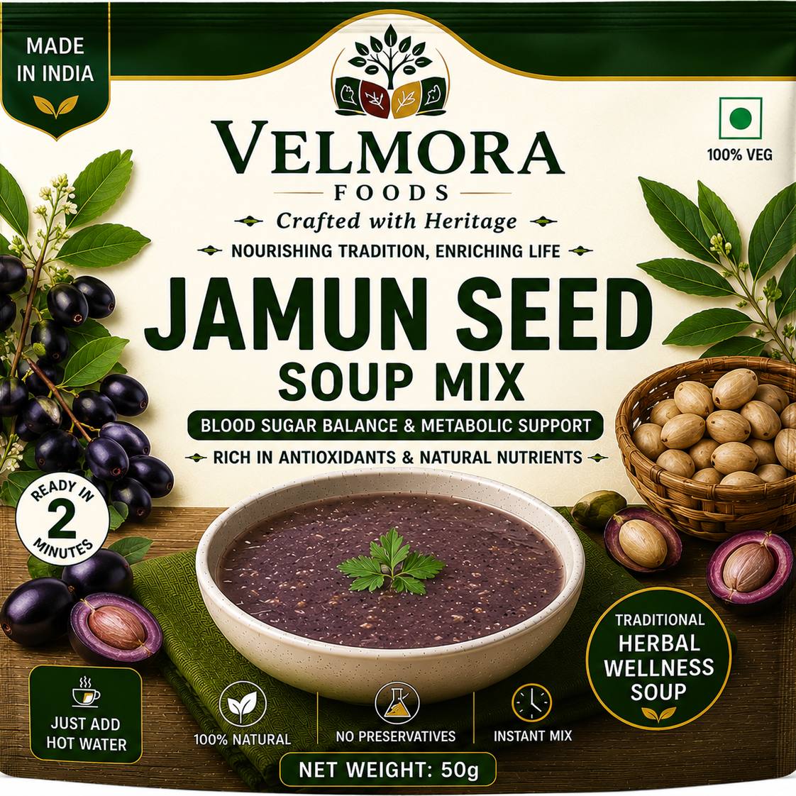 Jamun Seed Soup Mix Powder
